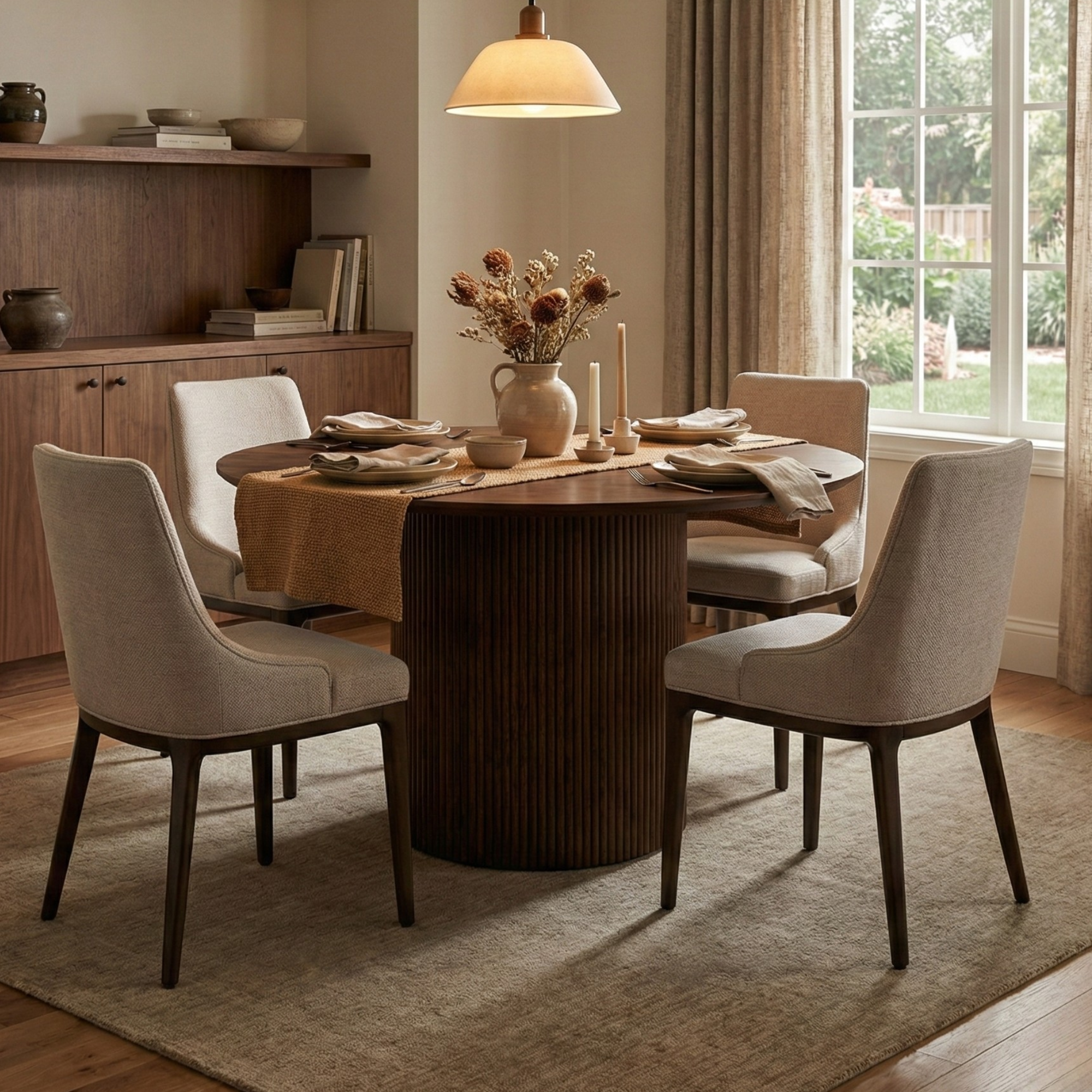 Harmony Dining Table: Walnut